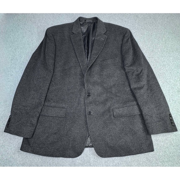 Ralph Lauren‎ LRL Black Label Luxury Silk Wool Cashmere Grey Sport Coat Size 48R